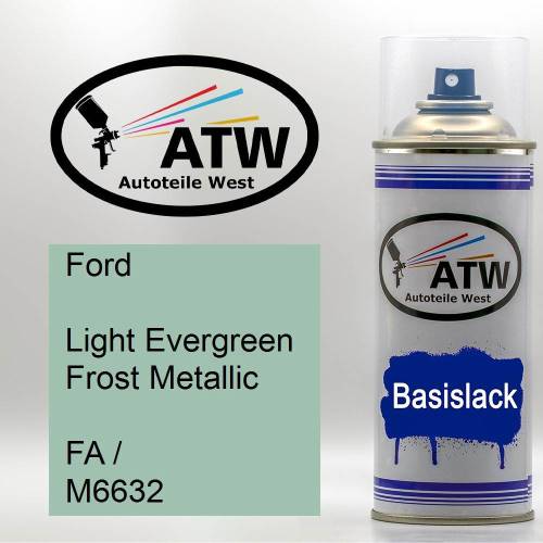 Ford, Light Evergreen Frost Metallic, FA / M6632: 400ml Sprühdose, von ATW Autoteile West.